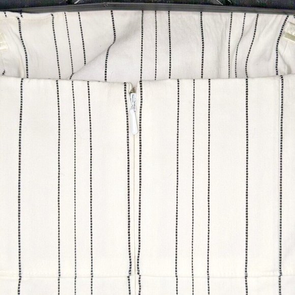 Express Stretch Strapless Dress Size 5/6 White w/ Black Pin Stripes - Picture 3 of 4